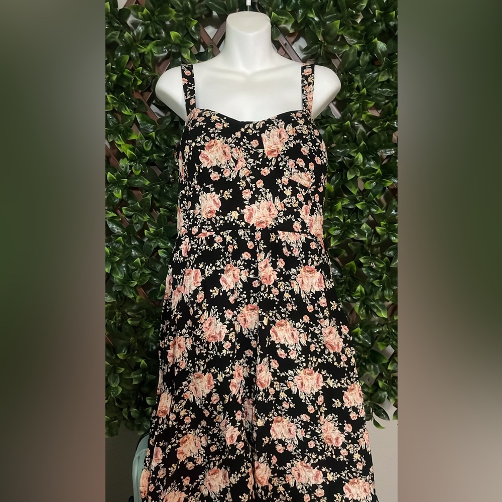Black floral dress